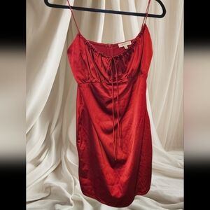 Better Be Red Satin Mini Dress